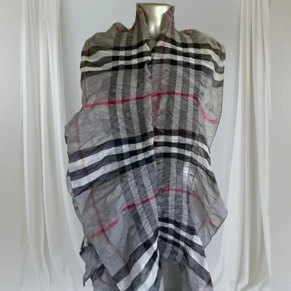 ✅Lightweight Plaid Scarf - Picture 3 of 15